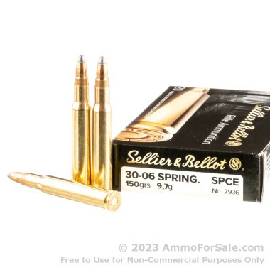 20 Rounds of 150gr SPCE 30-06 Springfield Ammo by Sellier & Bellot