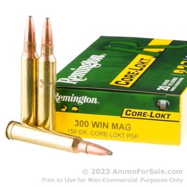 200 Rounds of 150gr PSP .300 Win Mag Ammo by Remington