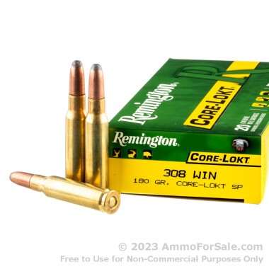 200 Rounds of 180gr SP .308 Win Ammo by Remington