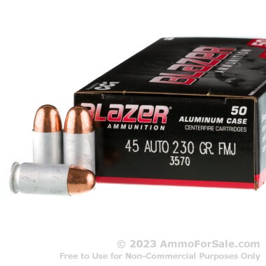 1000 Rounds of 230gr FMJ .45 ACP Ammo by Blazer