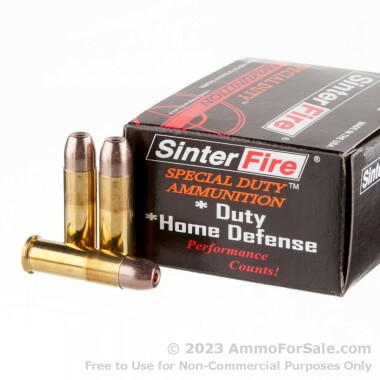 20 Rounds of 110gr Frangible HP .38 Spl Ammo by SinterFire Special Duty 