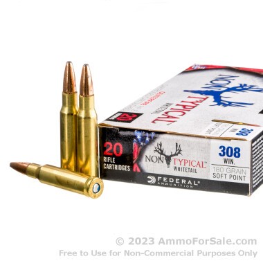 200 Rounds of 180gr SP .308 Win Ammo by Federal Non-Typical