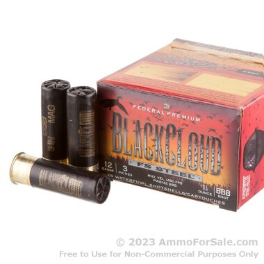 25 Rounds of 3" 1 1/4 ounce BBB Shot 12ga Ammo by Federal BlackCloud