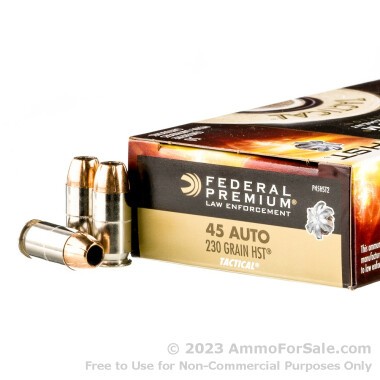 1000 Rounds of 230gr HST JHP .45 ACP Ammo by Federal Law Enforcement
