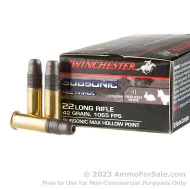 50 Rounds of 42gr LHP .22 LR Ammo by Winchester Subsonic