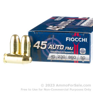 500 Rounds of 230gr FMJ .45 ACP Ammo by Fiocchi