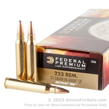 20 Rounds of 55gr SP .223 Ammo by Federal LE Tactical