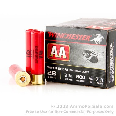 250 Rounds of 3/4 ounce 7 1/2 shot 28ga Ammo by Winchester