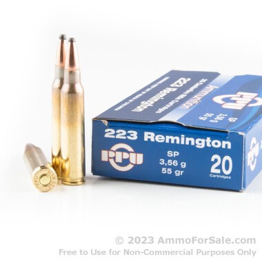 20 Rounds of 55gr SP .223 Ammo by Prvi Partizan