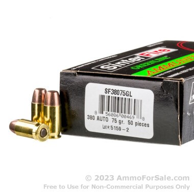 50 Rounds of 75gr Frangible .380 ACP Ammo by SinterFire Greenline