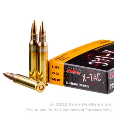 20 Rounds of 55gr FMJ 5.56x45 Ammo by PMC