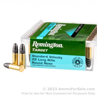 100 Rounds of 40gr LRN .22 LR Ammo by Remington