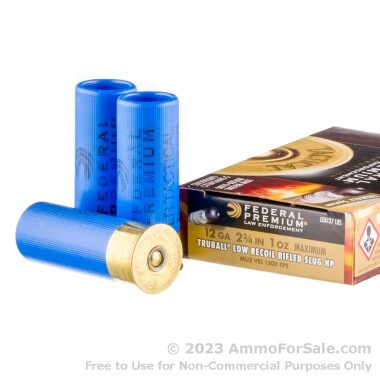 250 Rounds of 1 ounce Rifled Slug 12ga Ammo by Federal TruBall Low-Recoil