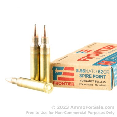 500 Rounds of 62gr SP 5.56x45 Ammo by Hornady