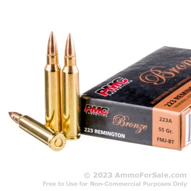 20 Rounds of 55gr FMJBT .223 Ammo by PMC
