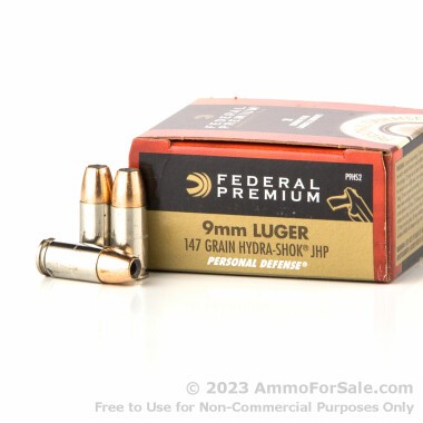 500 Rounds of 147gr JHP 9mm Ammo by Federal