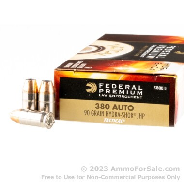 1000 Rounds of 90gr JHP .380 ACP Ammo by Federal