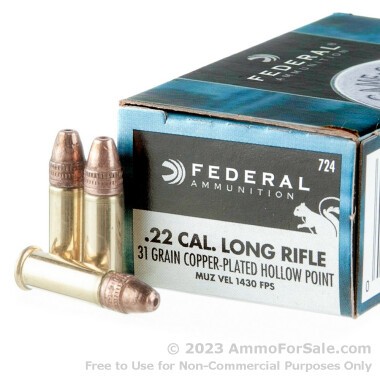 500 Rounds of 31gr CPHP .22 LR Ammo by Federal
