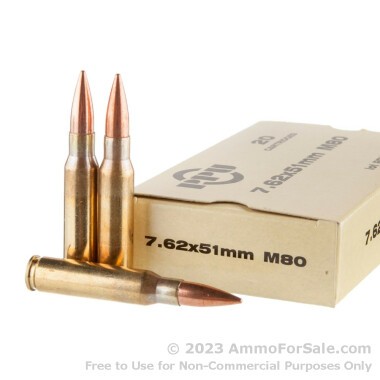 500 Rounds of 145gr FMJBT 7.62x51mm Ammo by Prvi Partizan
