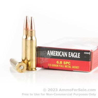 20 Rounds of 115gr FMJ 6.8 SPC Ammo by Federal American Eagle