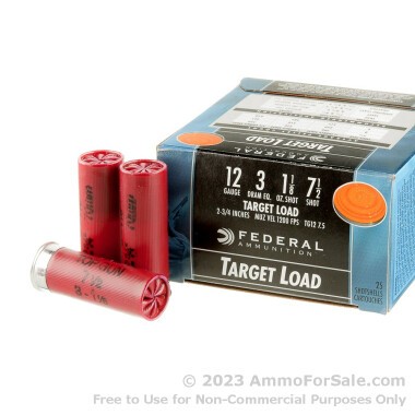 25 Rounds of 1 1/8 ounce #7 1/2 shot 12ga Ammo by Federal