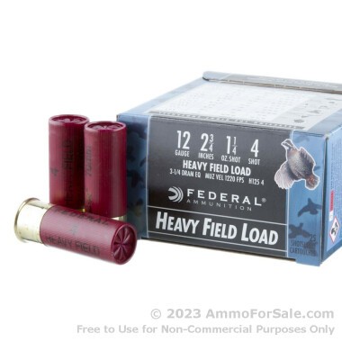 250 Rounds of  #4 shot 12ga Ammo by Federal
