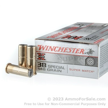 50 Rounds of 148gr Lead Wadcutter .38 Spl Ammo by Winchester