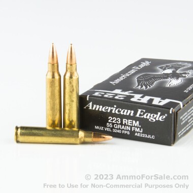 20 Rounds of 55gr FMJBT .223 Ammo by Federal American Eagle