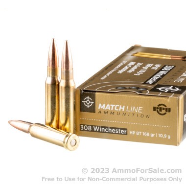 20 Rounds of 168gr HPBT .308 Win Ammo by Prvi Partizan
