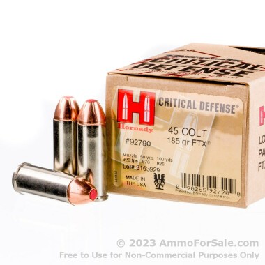 200 Rounds of 185gr JHP .45 Long-Colt Ammo by Hornady