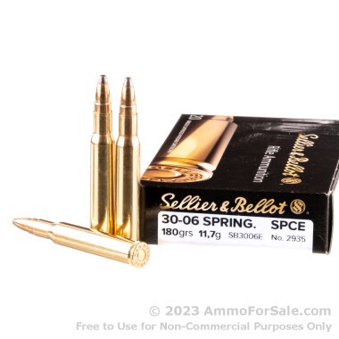 20 Rounds of 180gr SPCE 30-06 Springfield Ammo by Sellier & Bellot