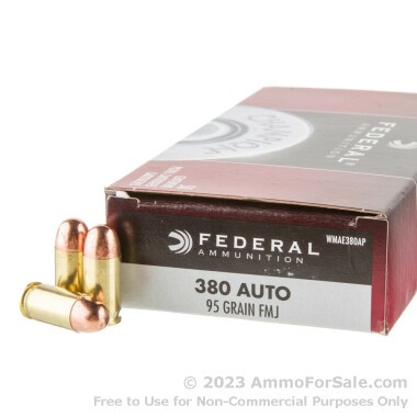 400 Rounds of 95gr FMJ .380 ACP Ammo by Federal