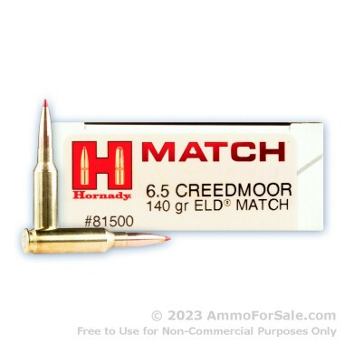 200 Rounds of 140gr ELD Match 6.5 Creedmoor Ammo by Hornady
