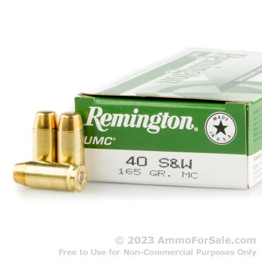 50 Rounds of 165gr MC .40 S&W Ammo by Remington