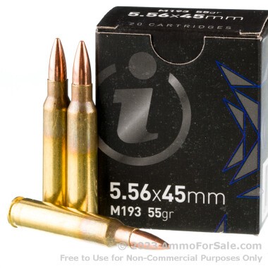 1000 Rounds of 55gr FMJ M193 5.56x45 Ammo by Igman