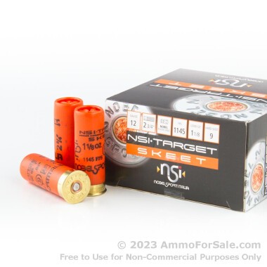 250 Rounds of 1 1/8 ounce #9 shot 12ga Ammo by NobelSport 1,145 fps