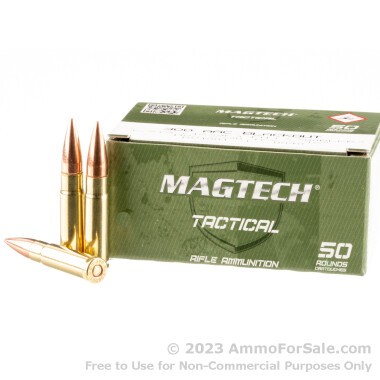 50 Rounds of 123gr FMJ .300 AAC Blackout Ammo by Magtech