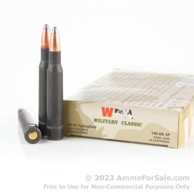 500  Rounds of 140gr SP 30-06 Springfield Ammo by Wolf