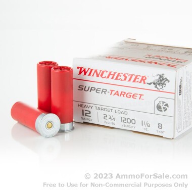 250 Rounds of 1 1/8 ounce #8 shot 12ga Ammo by Winchester Super-Target Heavy