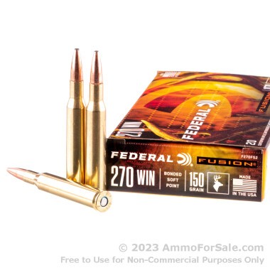 20 Rounds of 150gr SP .270 Win Ammo by Federal