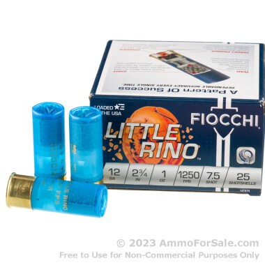 250 Rounds of 1 ounce #7 1/2 shot 12ga Ammo by Fiocchi Little Rino