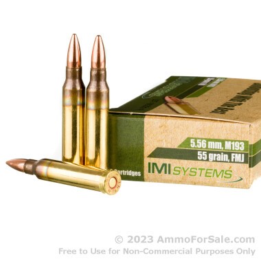 1200 Rounds of 55gr FMJ M193 5.56x45 Ammo by IMI