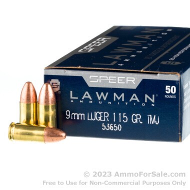 1000 Rounds of 115gr TMJ 9mm Ammo by Speer