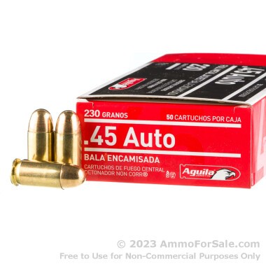 1000 Rounds of 230gr FMJ .45 ACP Ammo by Aguila