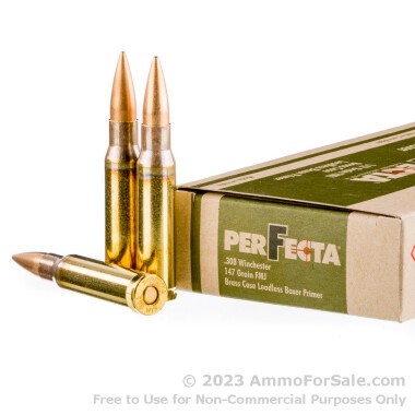 400 Rounds of 147gr FMJ .308 Win Ammo by Fiocchi Perfecta