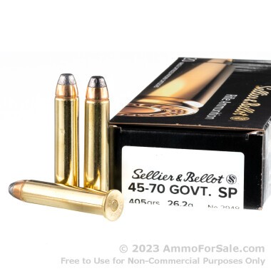 20 Rounds of 405gr SP .45-70 Government Ammo by Sellier & Bellot