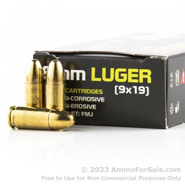 1000 Rounds of 115gr FMJ 9mm Ammo by Sumbro