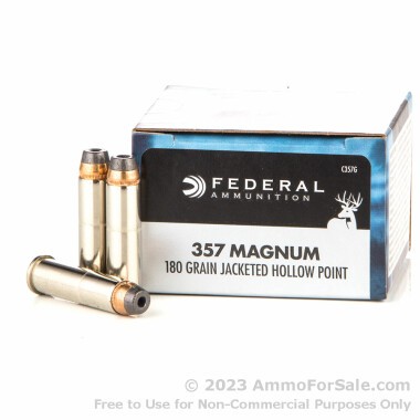 20 Rounds of 180gr JHP .357 Mag Ammo by Federal