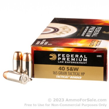 50 Rounds of 165gr JHP .40 S&W Ammo by Federal Law Enforcement