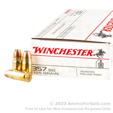 500  Rounds of 125gr JHP .357 SIG Ammo by Winchester USA